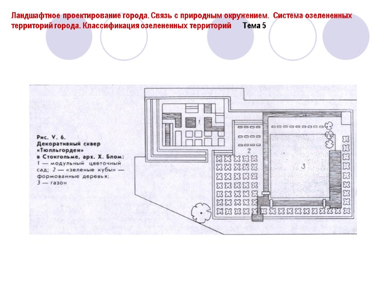 Ландшафтное проектирование города. Связь с природным окружением.  Система озелененных территорий города. Классификация озелененных